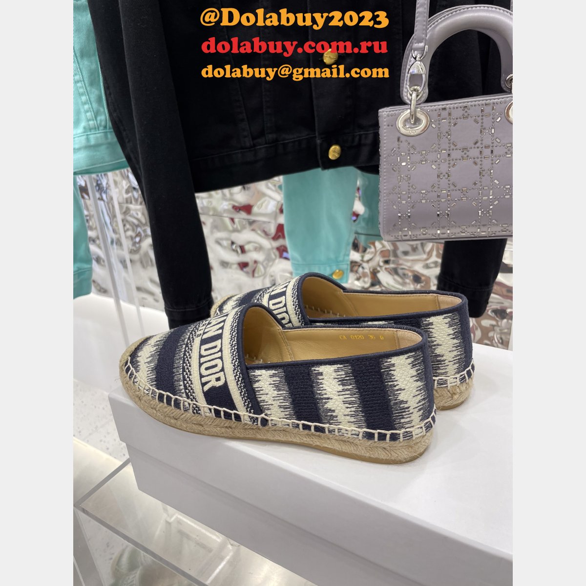 UK Replica Christian Dior Fisherman Embroidery Shoes
