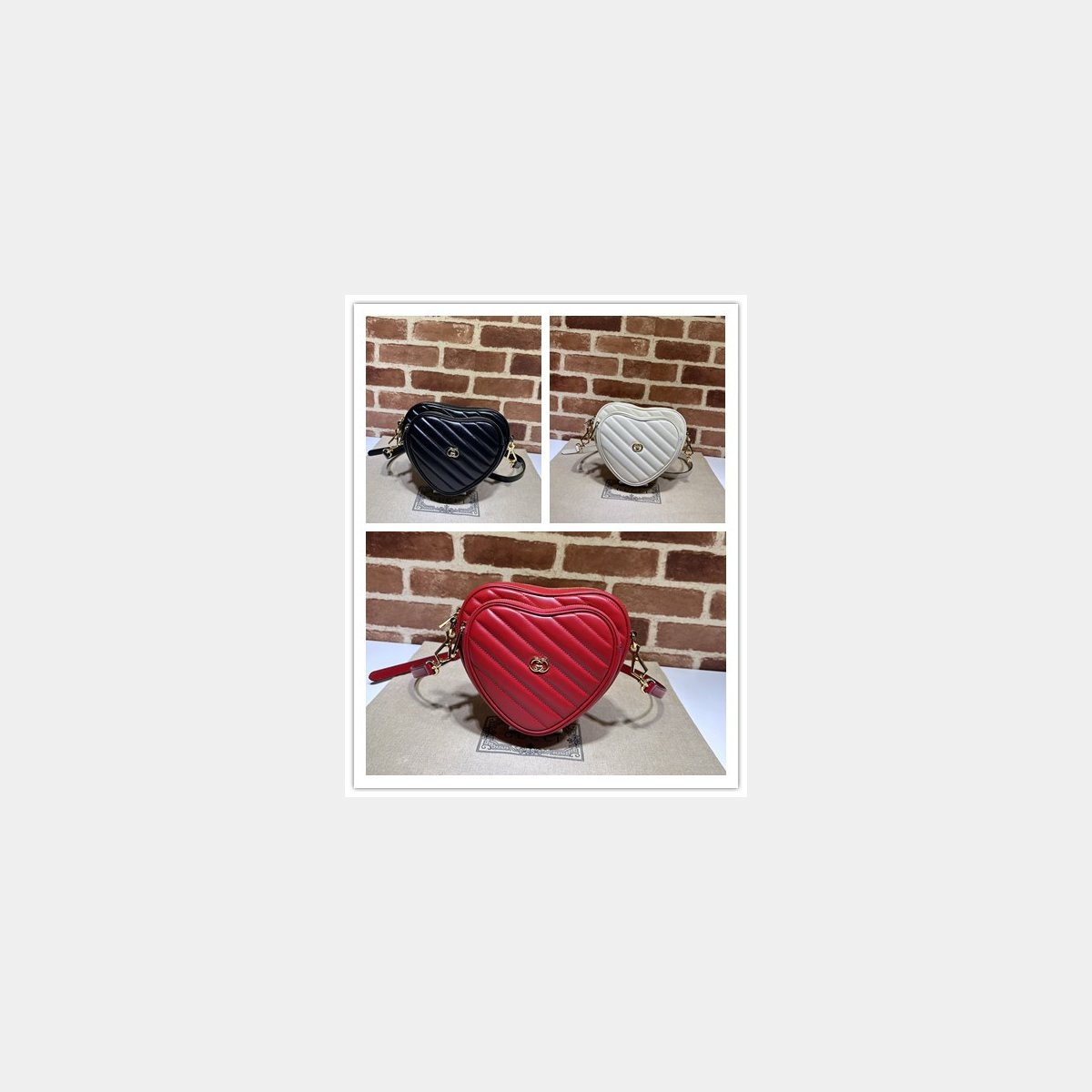 Top Quality GG MARMONT 751628 Heart matelasse BAG