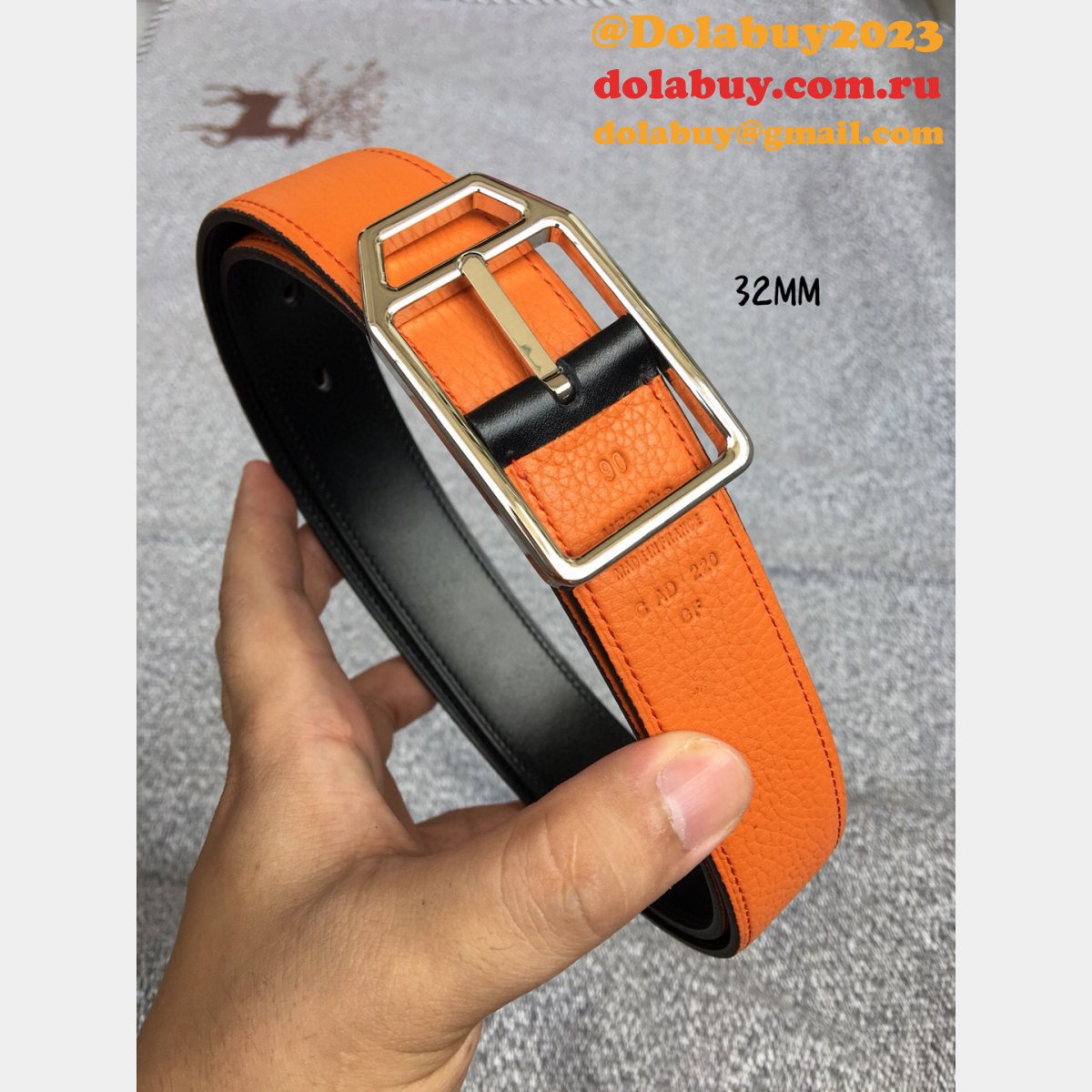 Designer Replica LHermes 32mm Belts Online Sale