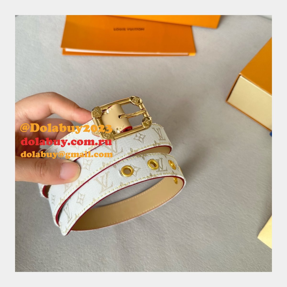 Cheap LOUIS VUITTON Monogram Women Belt 25MM