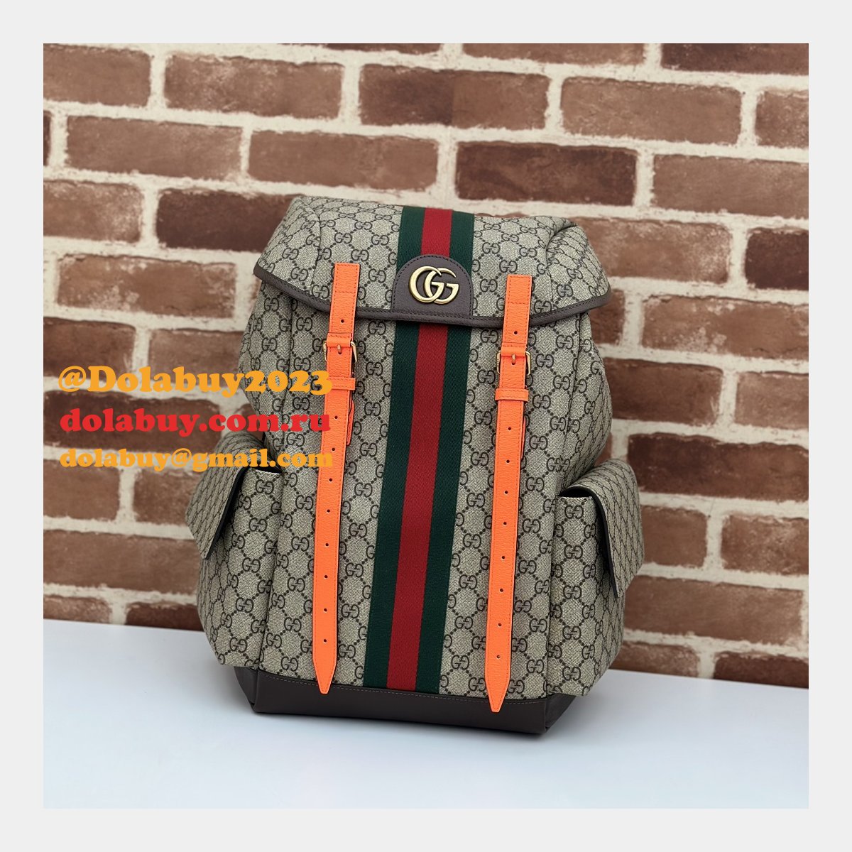 G*u*i gg supreme ophidia inspired backpack 7 star 598140 straps