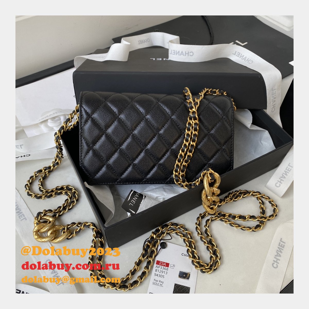 Replica Designer Flap Wallet AP3368 Black Pearly Handbags