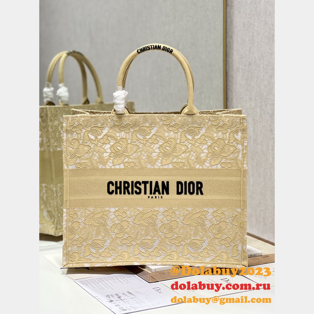 Dior Replica Book tote Bayadere D-Stripes AAA+ Bags