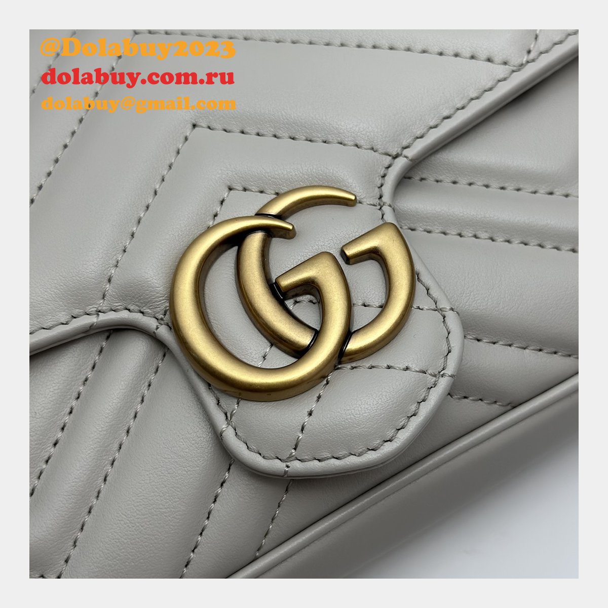 designer crossbody G*u*i copy 751526 gg marmont light-grey bag