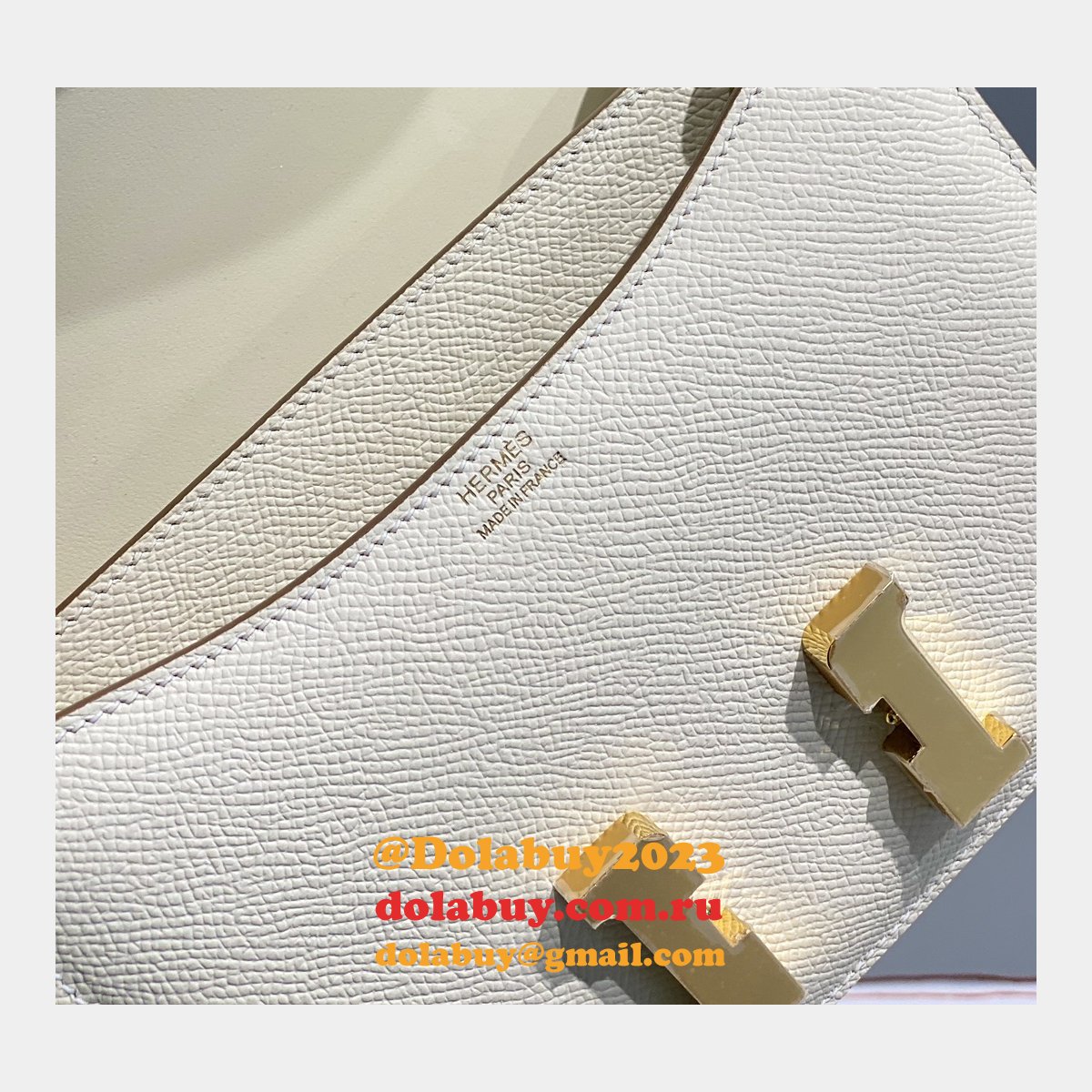 Hermes Constance Bag 18cm Epsom Leather Cream