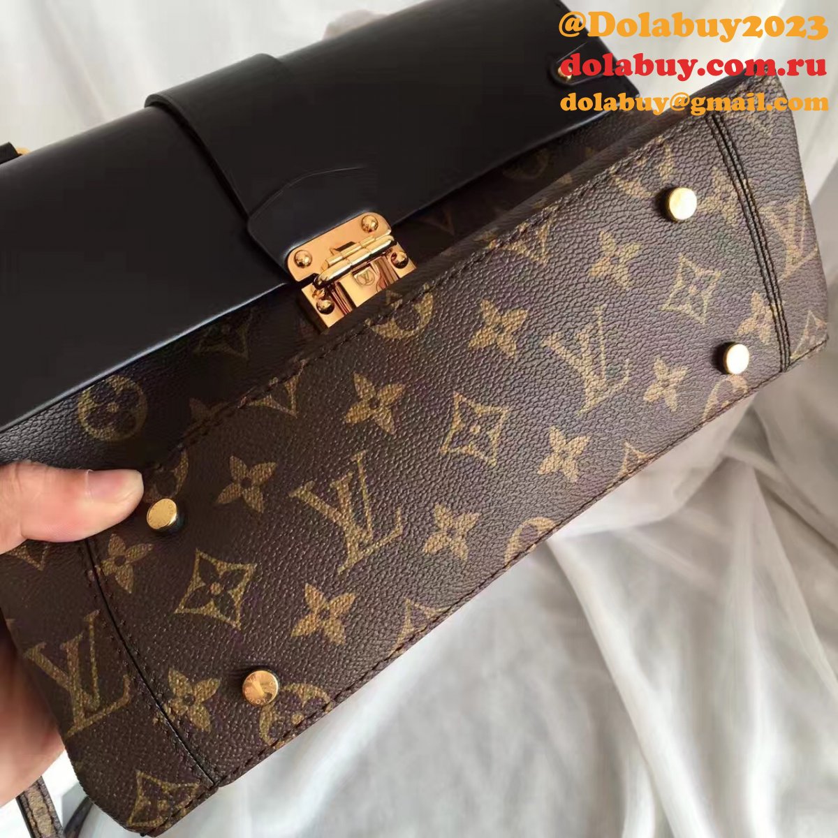 UK Louis Vuitton Damier Ebene One Handle Flap Bag MM M43125 Monogram