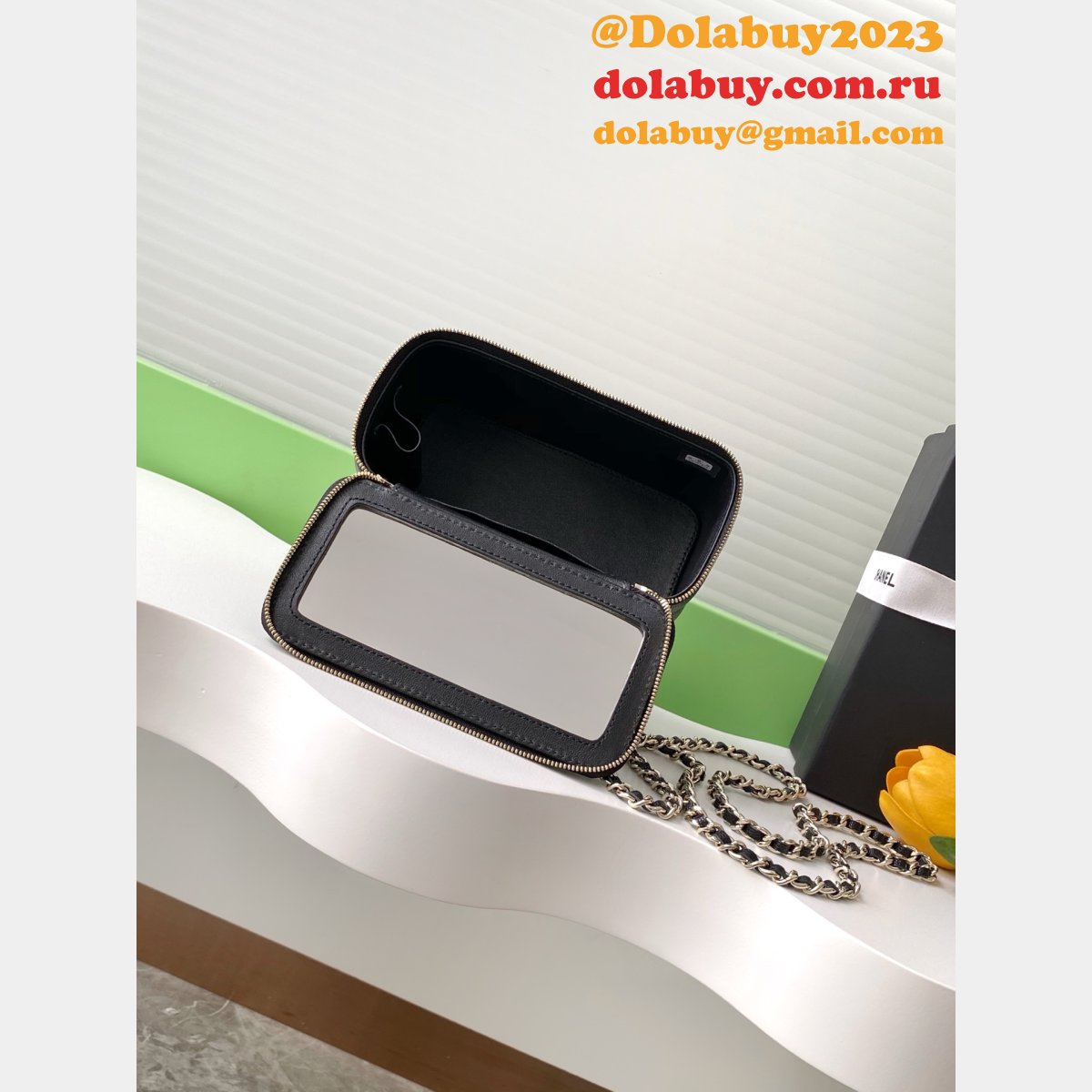 AP4590 1:1 Mirror Chain Shoulder Vanity Bag