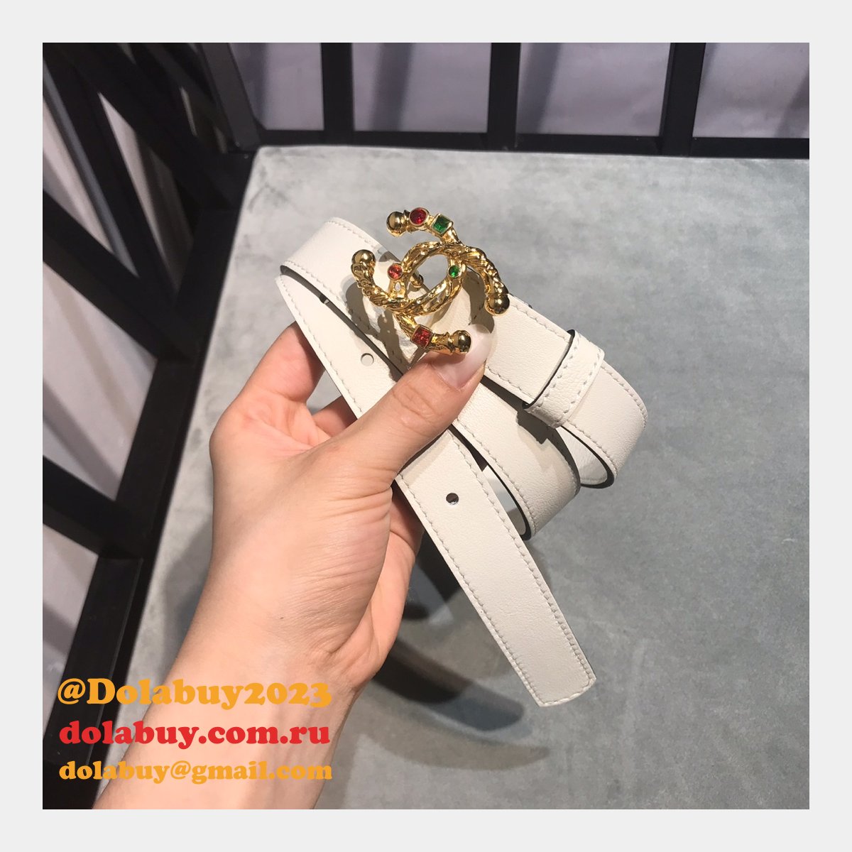 UK Replica CC Double C Belt Width 2.5cm 1119