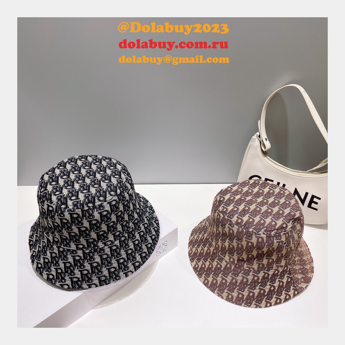 Replica Dior Wearable on both sides Fisherman Wholesale hat