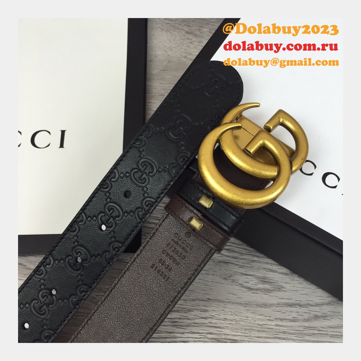 G*u*i belt with double g buckle 37mm-1 knockoff