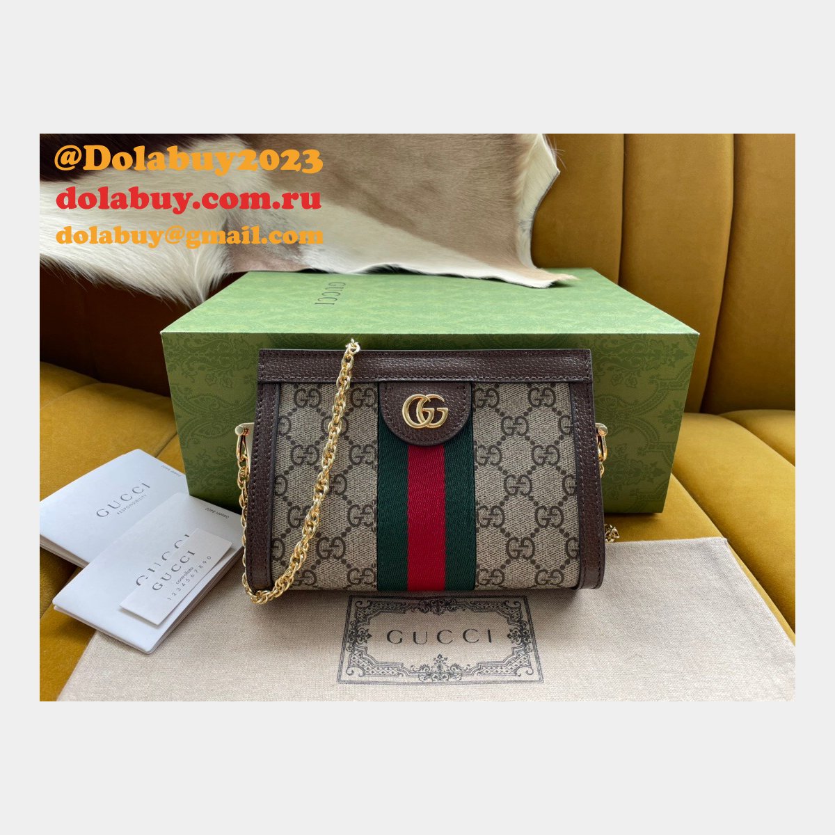 aaa+ G*u*i crossbody fake ophidia mini shoulder 602676 beige bag