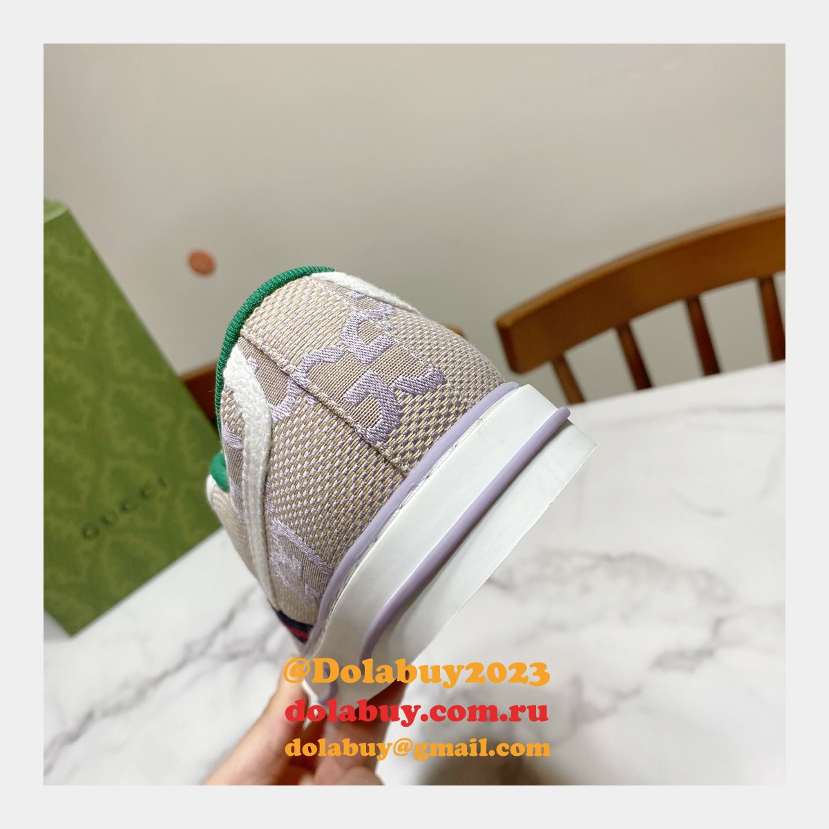 buy inspired replica G*u*i canvas designer shoes