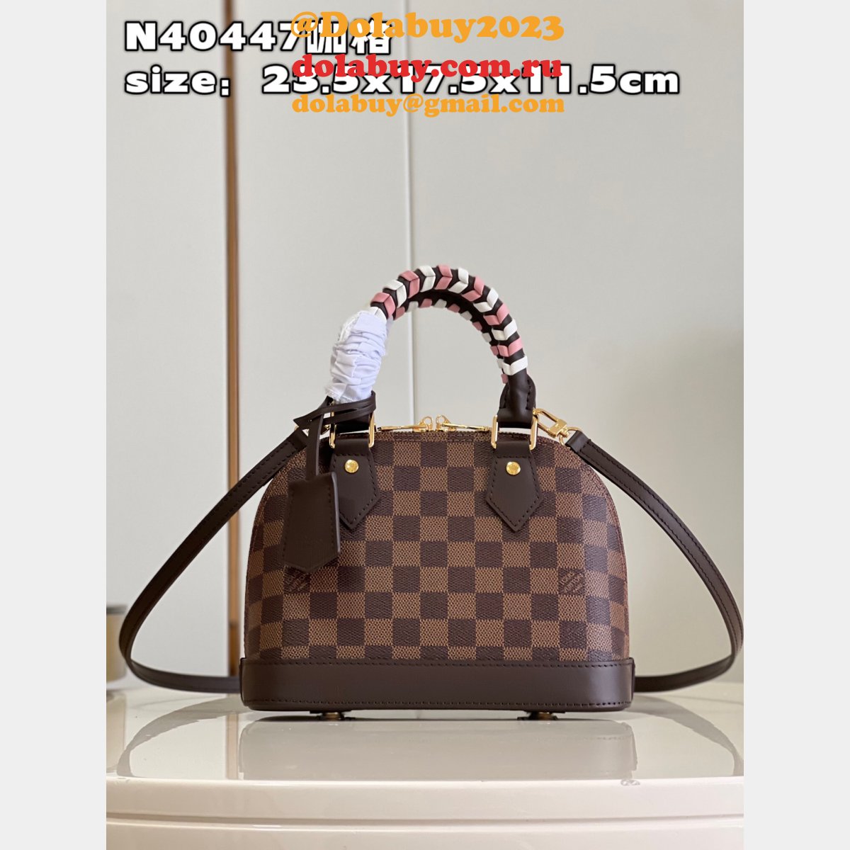 Fake Louis Vuitton Top Quality Braided N40447 Damier Ebene Bag