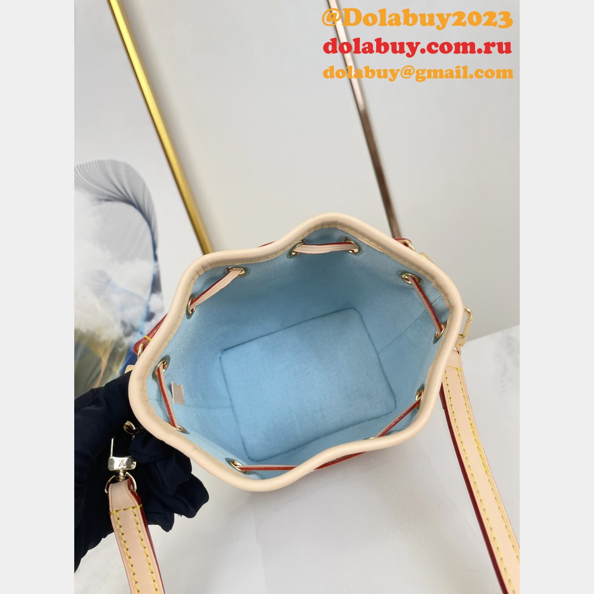 Knockoff Nano Noé Other Damier Canvas N40640 Louis Vuitton Designer Handbags