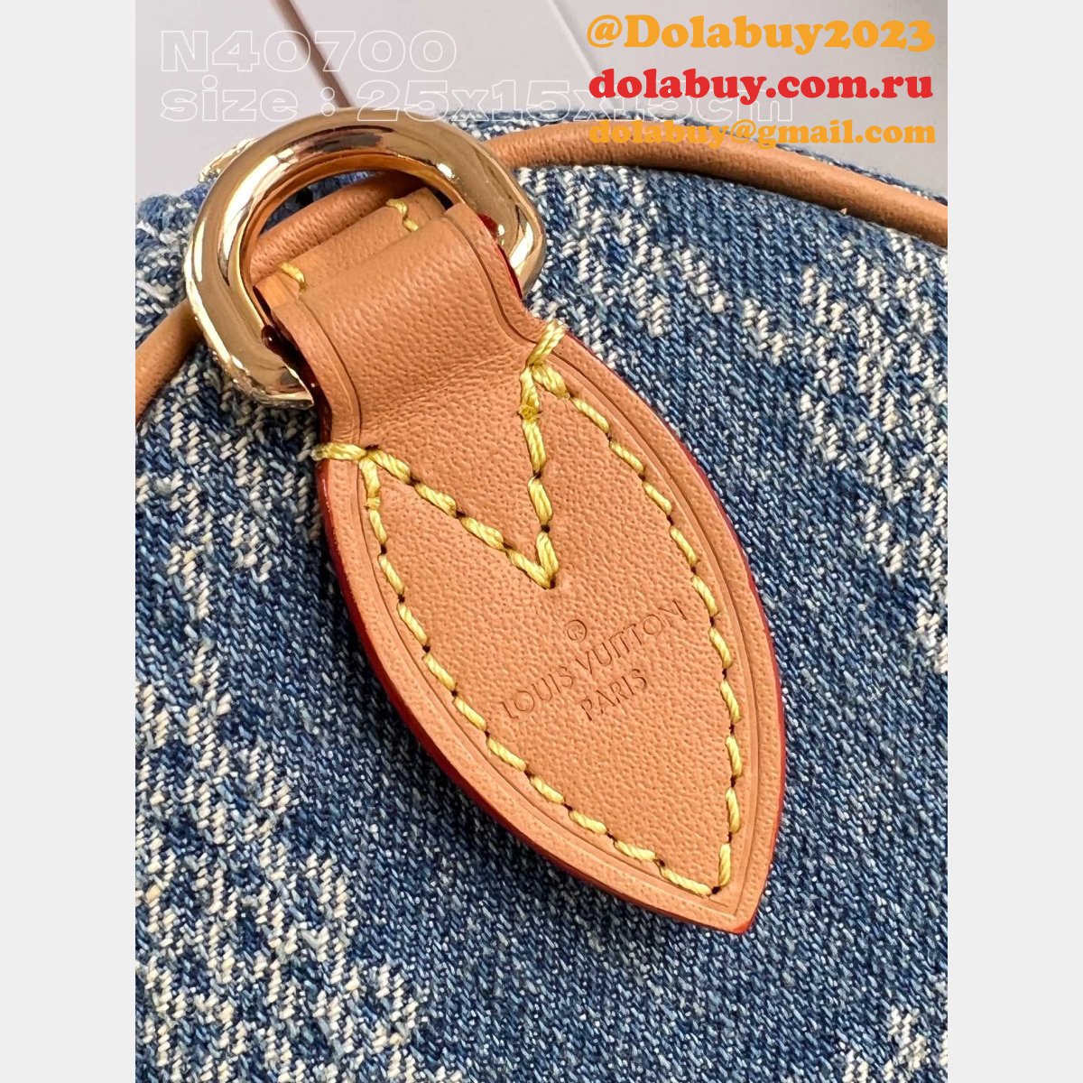 LVS Replica Prefall 2024 Louis Vuitton Damier Denim 3D N40700 Bag