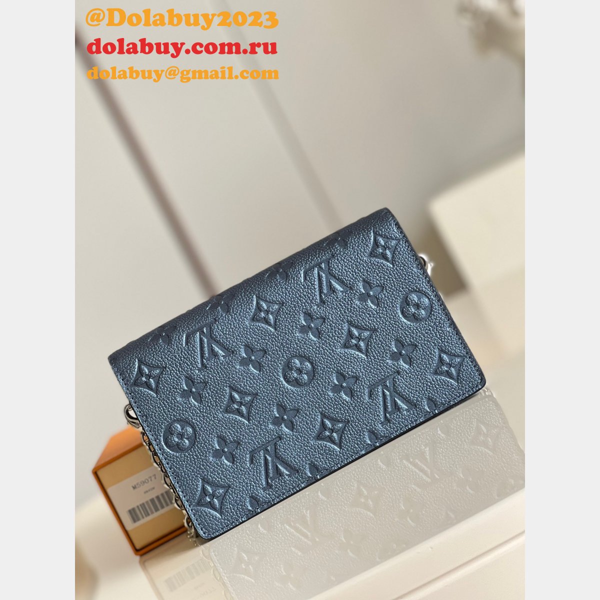 Online Louis Vuitton Replica M59077 Vavin Chain Wallet Monogram Empreinte Leather