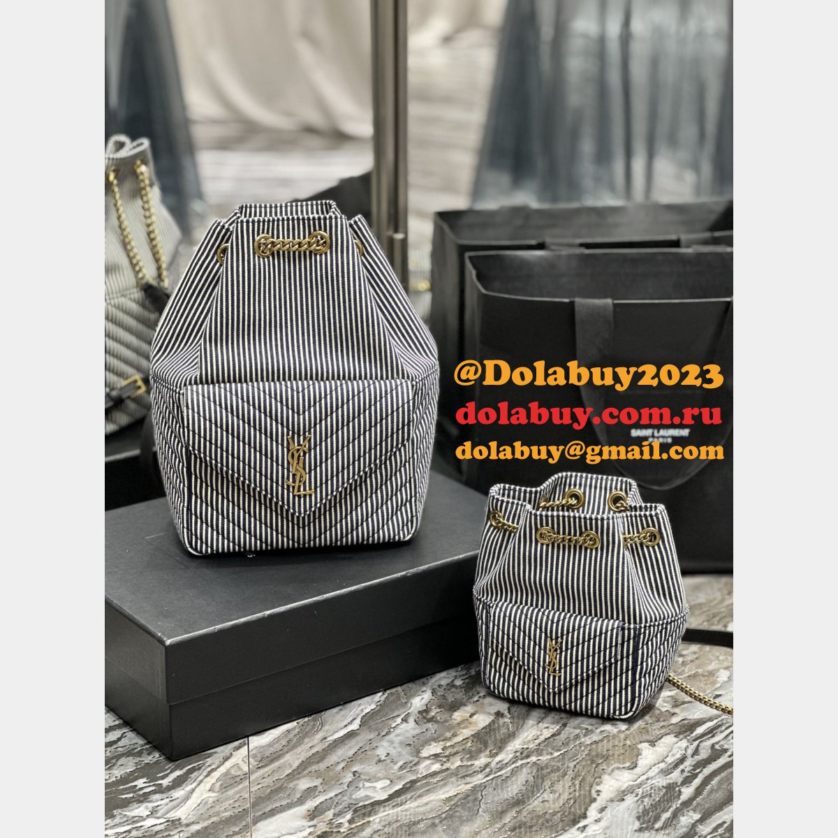 UK Quality Replica Saint Laurent Joe Denim Stripes 631052/672609 Bags