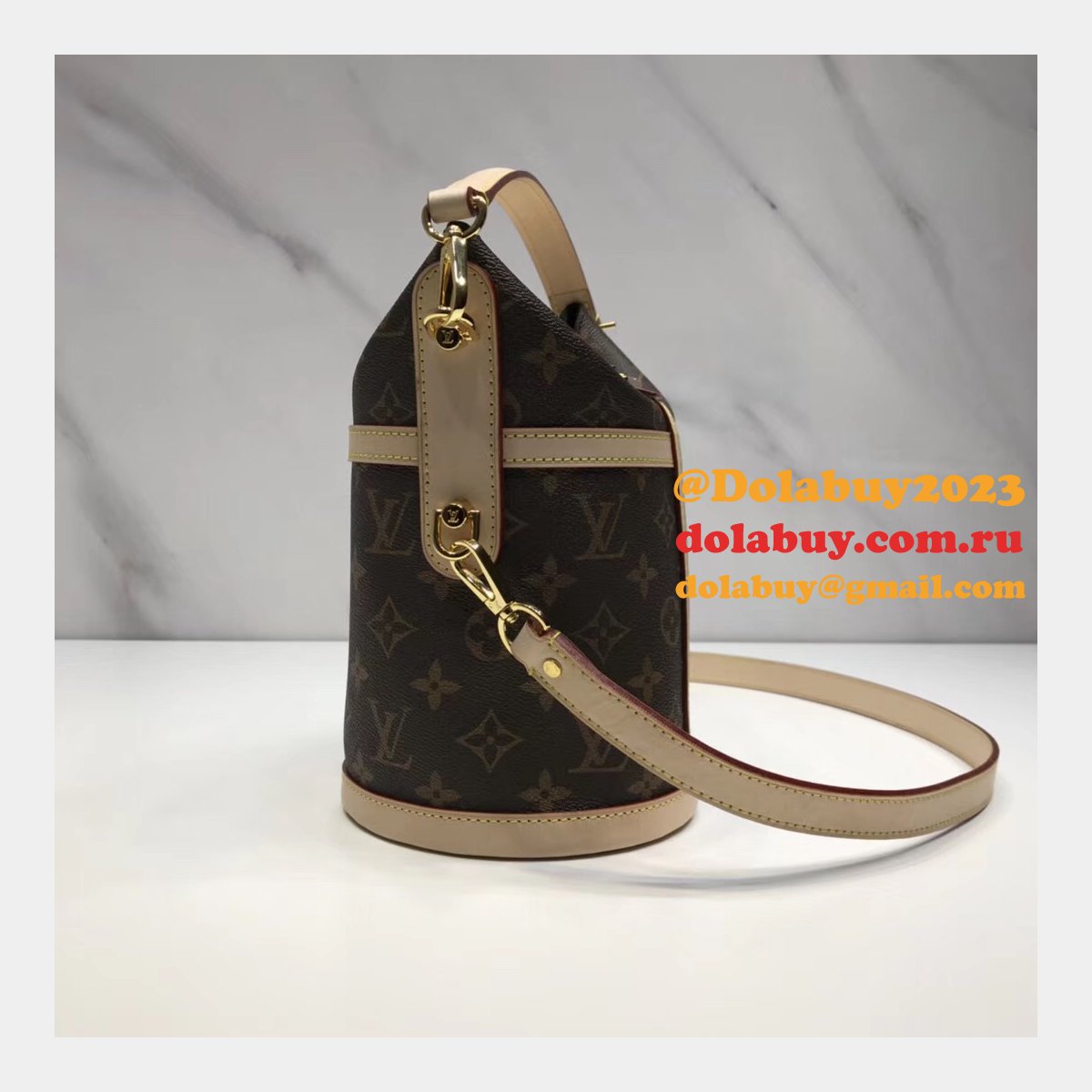 Knockoff M43587 Louis Vuitton Duffle Bag Monogram Canvas Bag