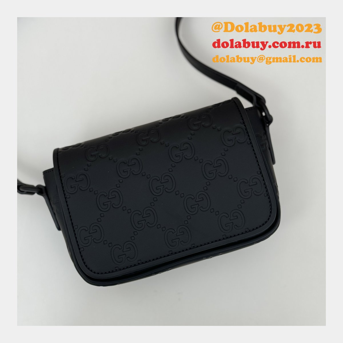 designer G*u*i gg rubber-effect super 794062 black knockoff bag