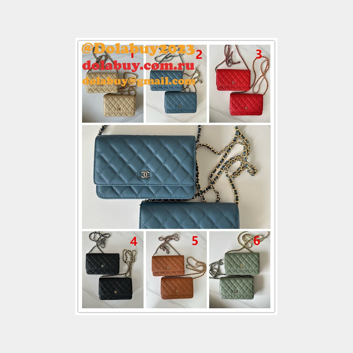 CLASSICAL Knockoff CC WOC SMALL CAVIAR LEATHER CHAIN BAG