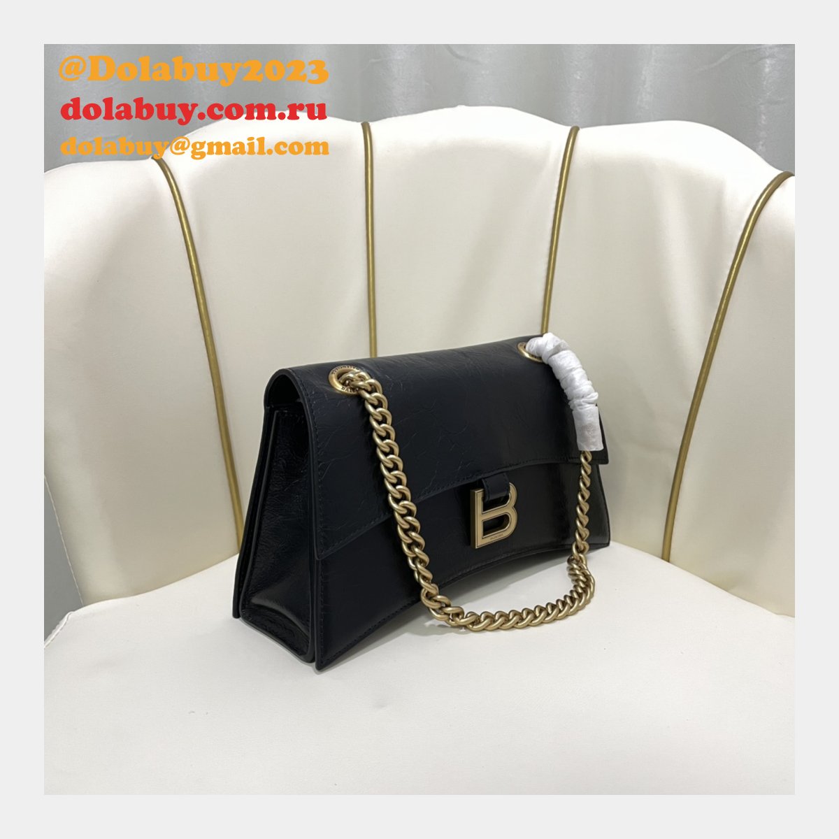 Top Quality BEST BALENCIAGA Crush Chain Small Bag 25CM