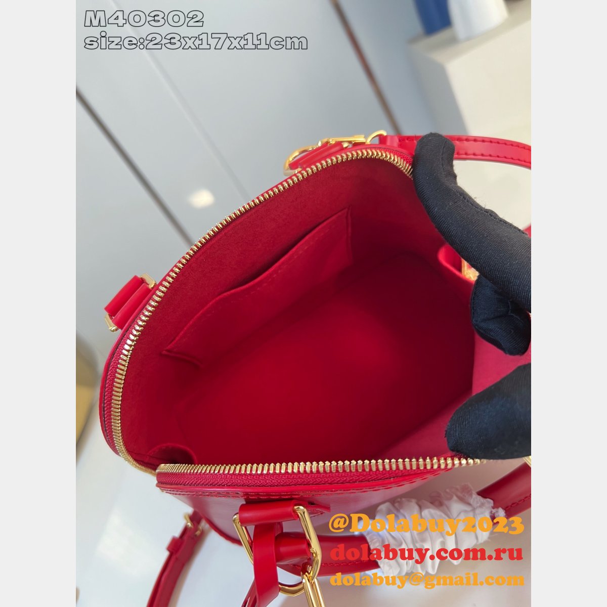 Louis Vuitton Alma Top Quality Epi Leather M40302 Red Bag