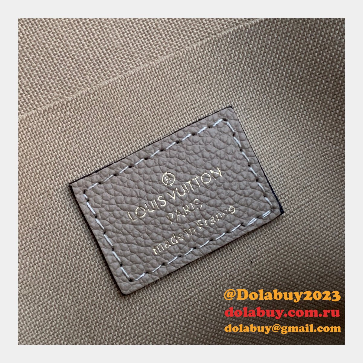 Louis Vuitton Félicie Pochette Monogram Empreinte Leather M69977 Cream Black