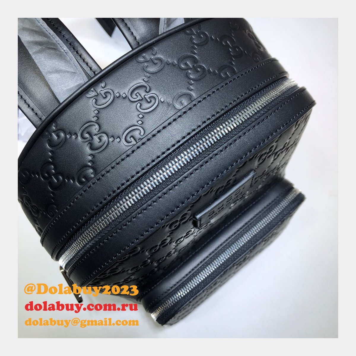 G*u*i signature leather backpack 450967 best replica designer bag