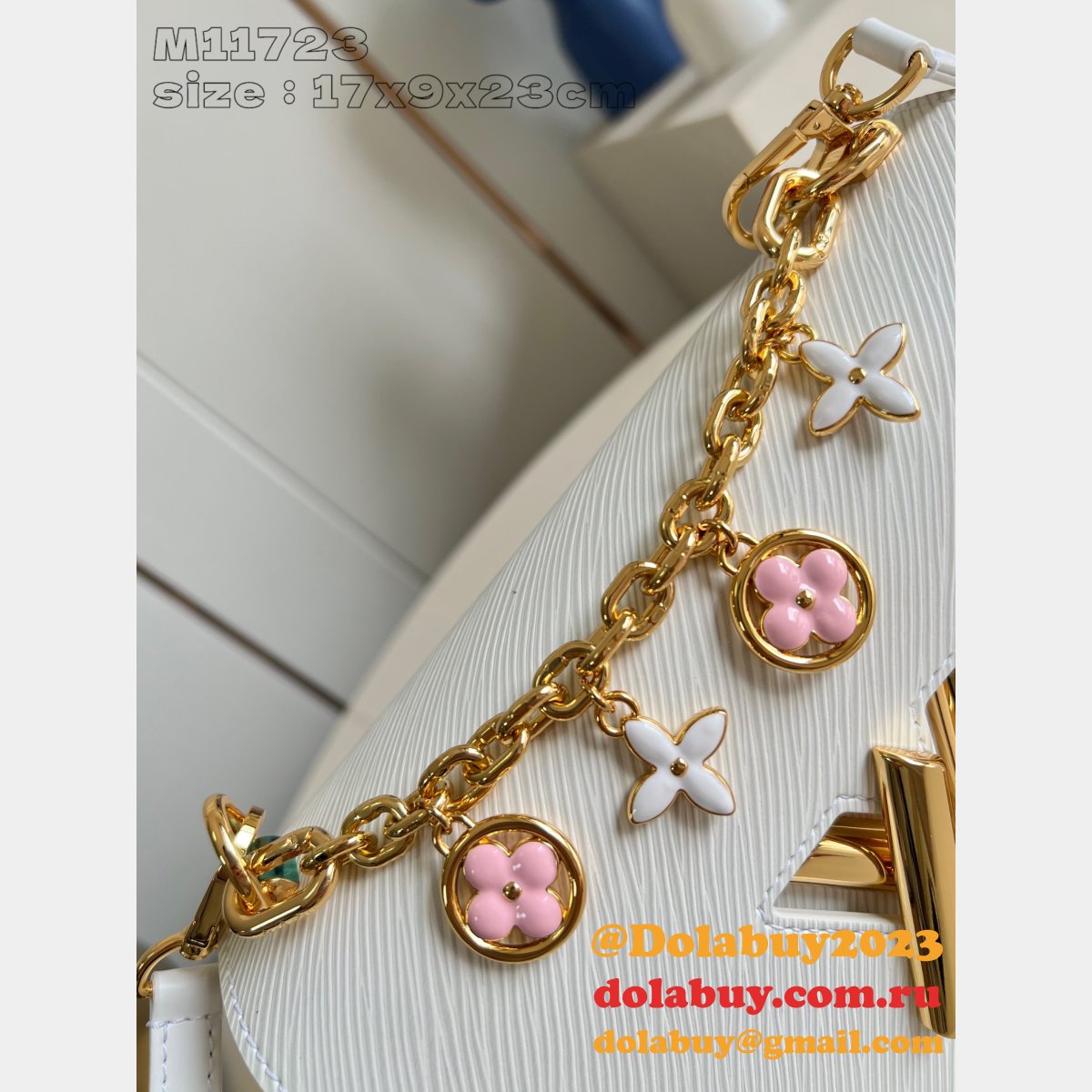 Louis Vuitton 1:1 Mirror M11723 Twist Copy Epi Black/White Bags