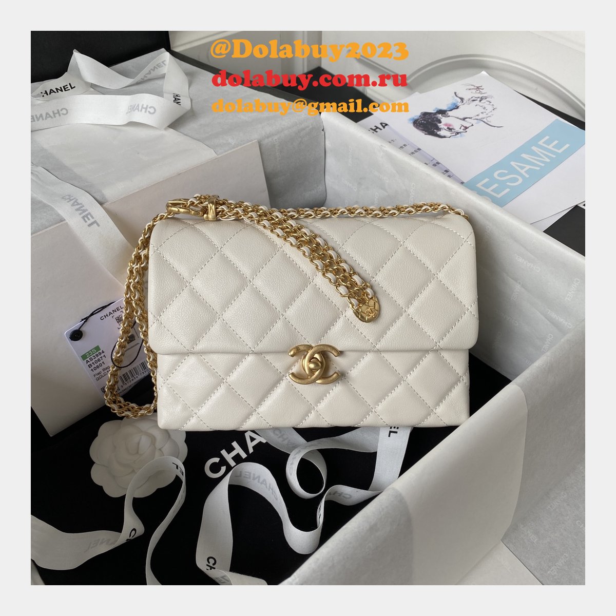 1:1 Mirror Flap Fashion Chain Best AS3994 Replica Quality Bag