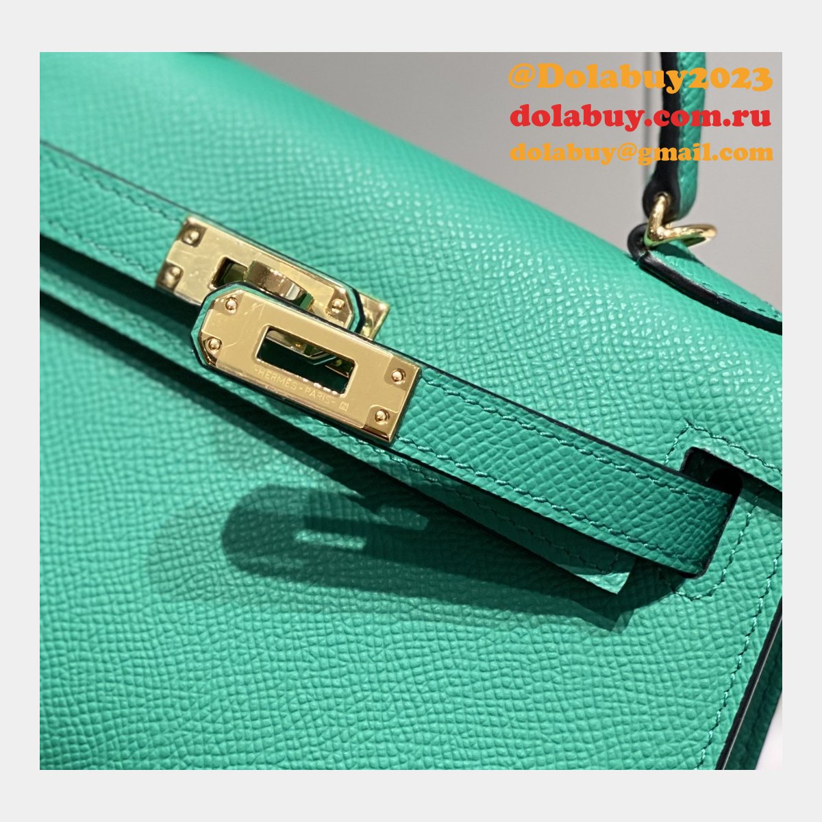 Replica Hermes Vert Jade Green Kelly Online Store Bag