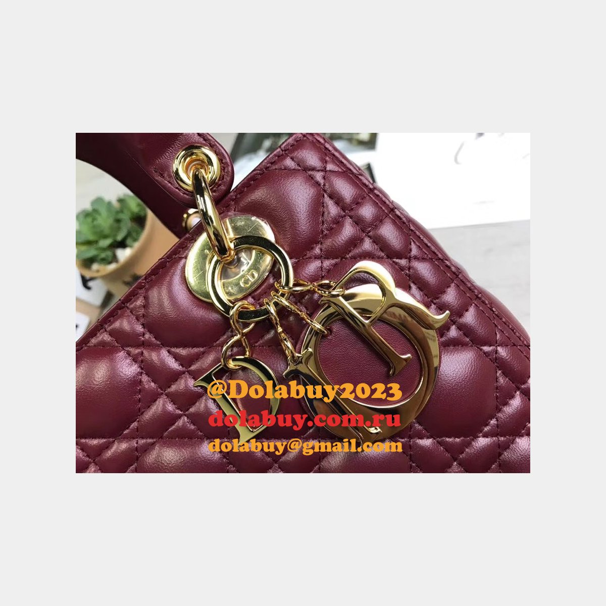 Fashion Christian Dior Lady Dior Top Quality 24CM Fake Bag