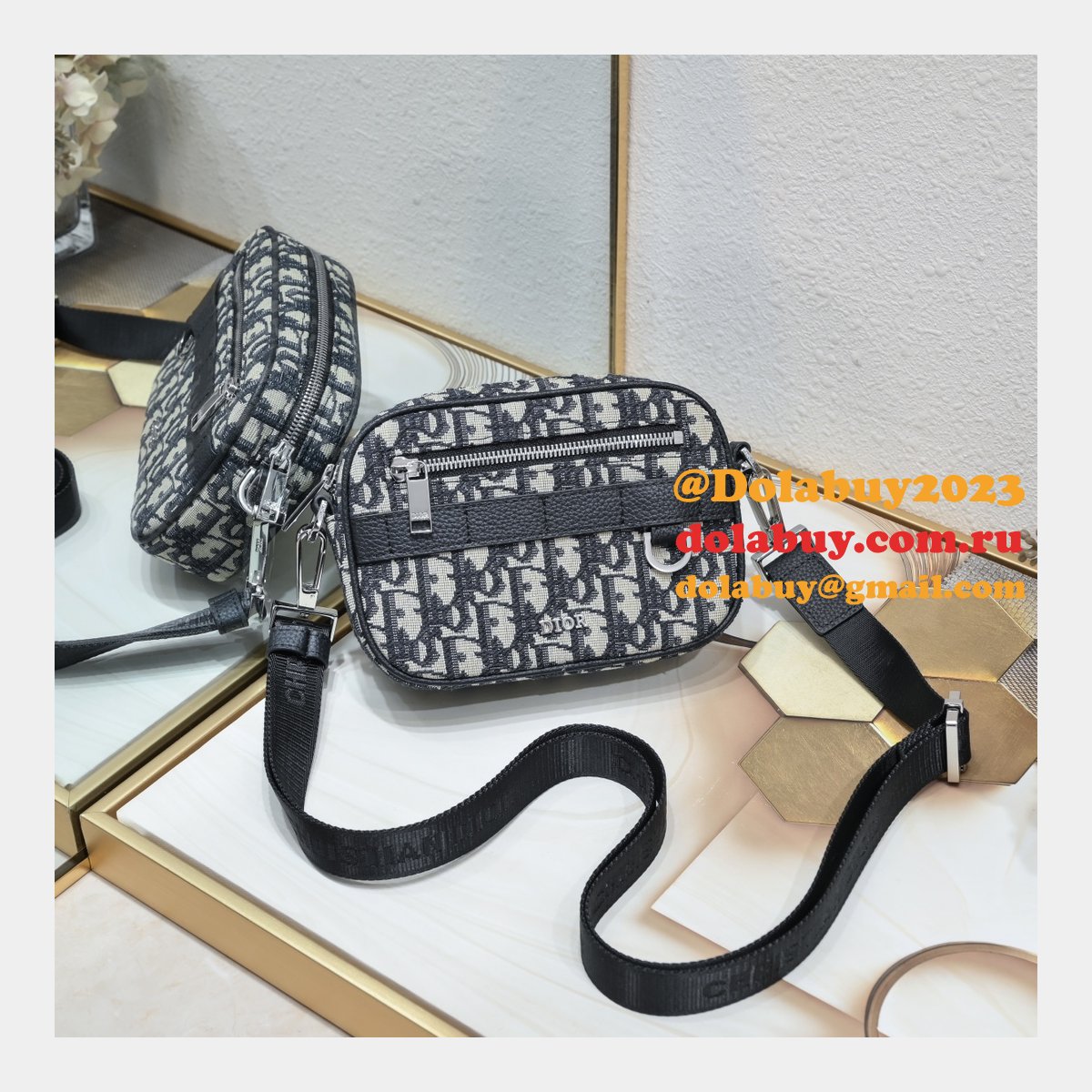 Cheap 1:1 Mirror CHRISTIAN DIOR Safari messenger bag