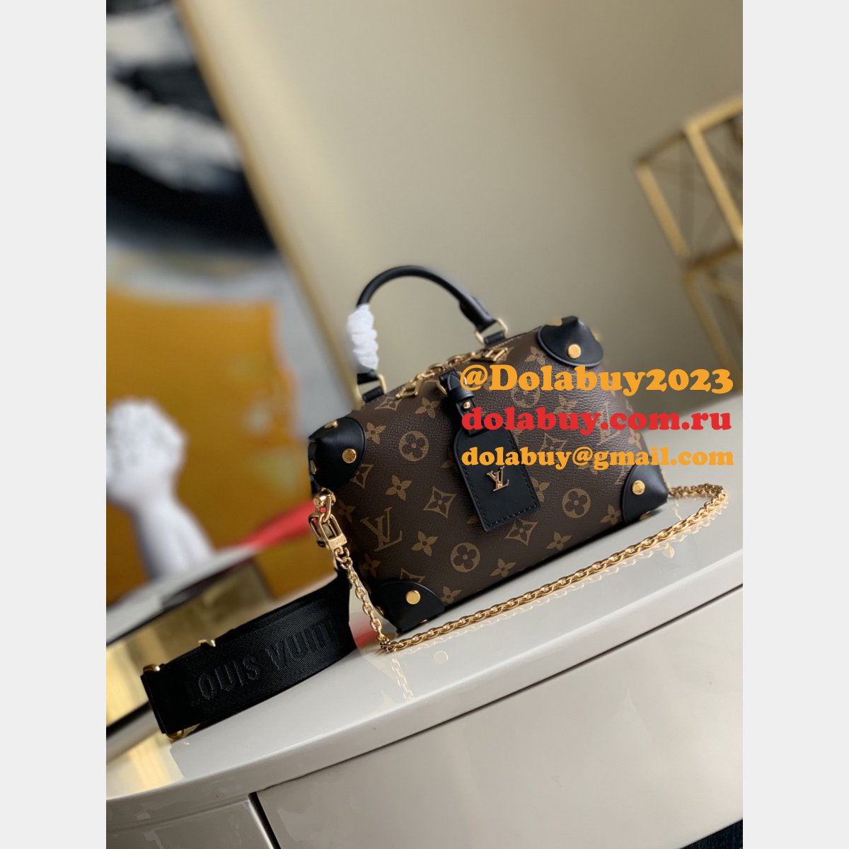 Louis Vuitton Replica M45571 Monogram Canvas Leather Petite