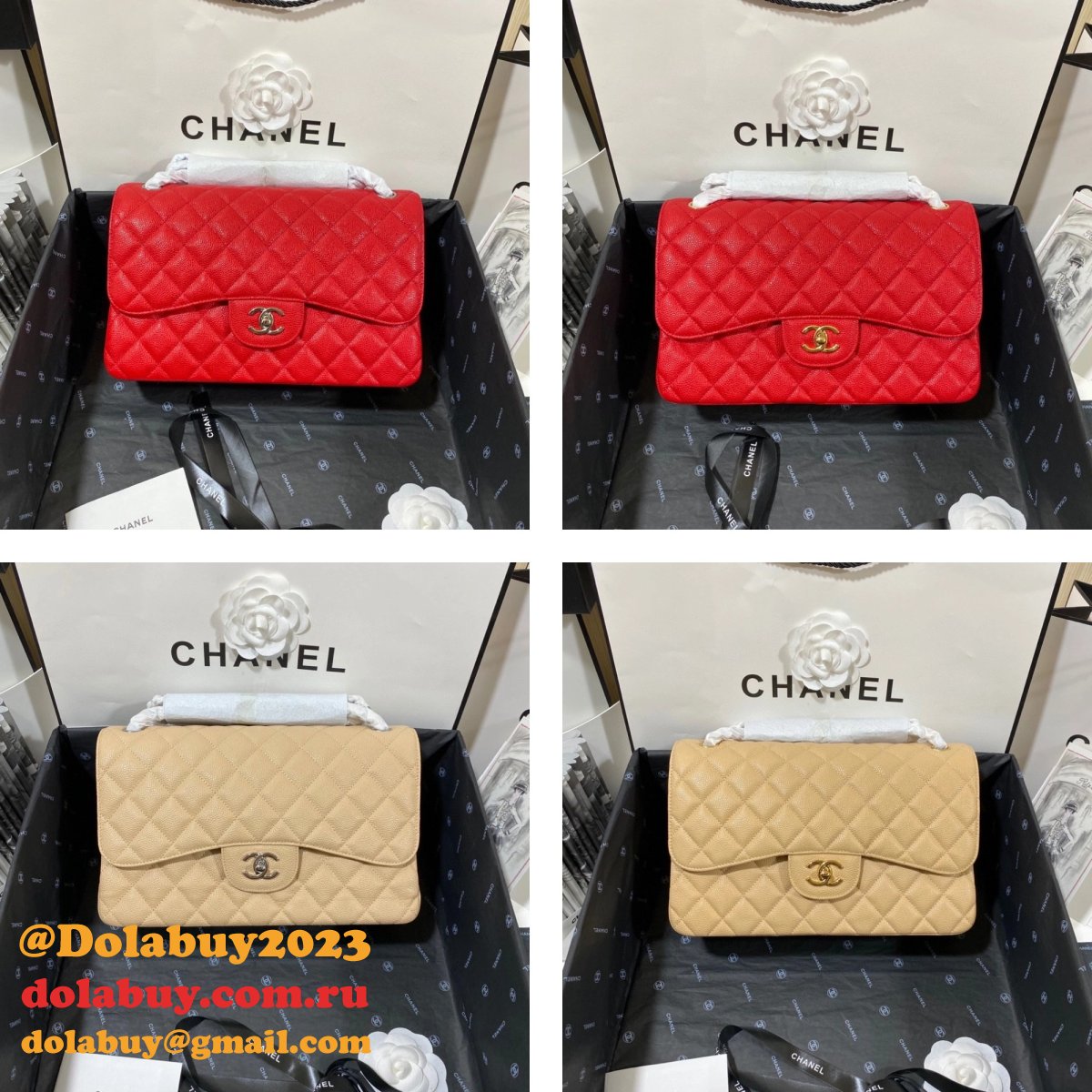 High Quality CC CF Classic Flap Jumbo Bags 30CM on Sale