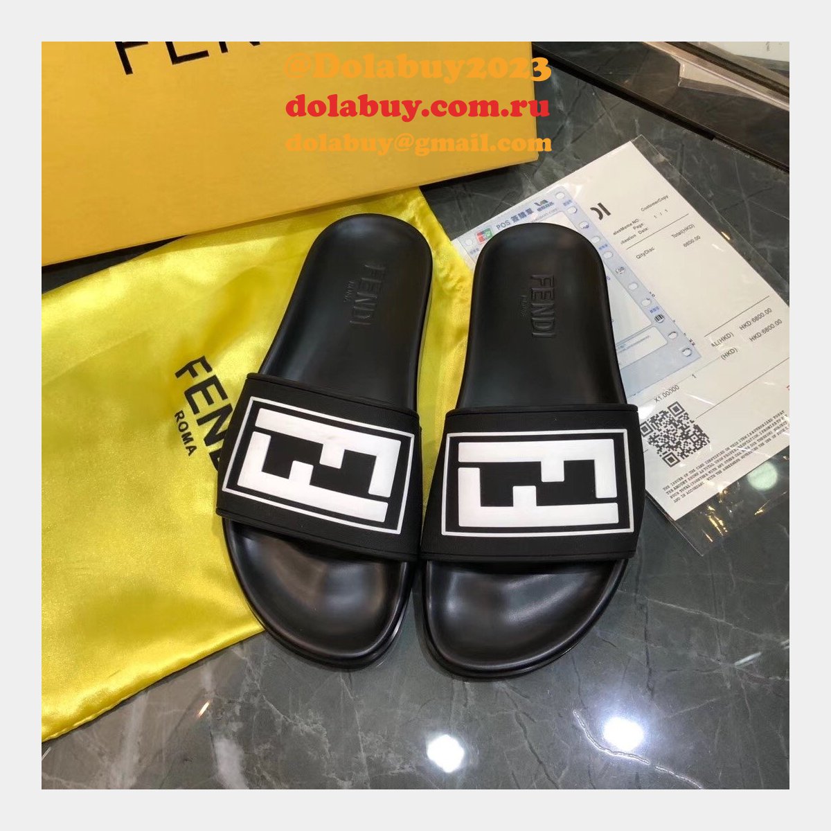 fashion F**di casual slippers