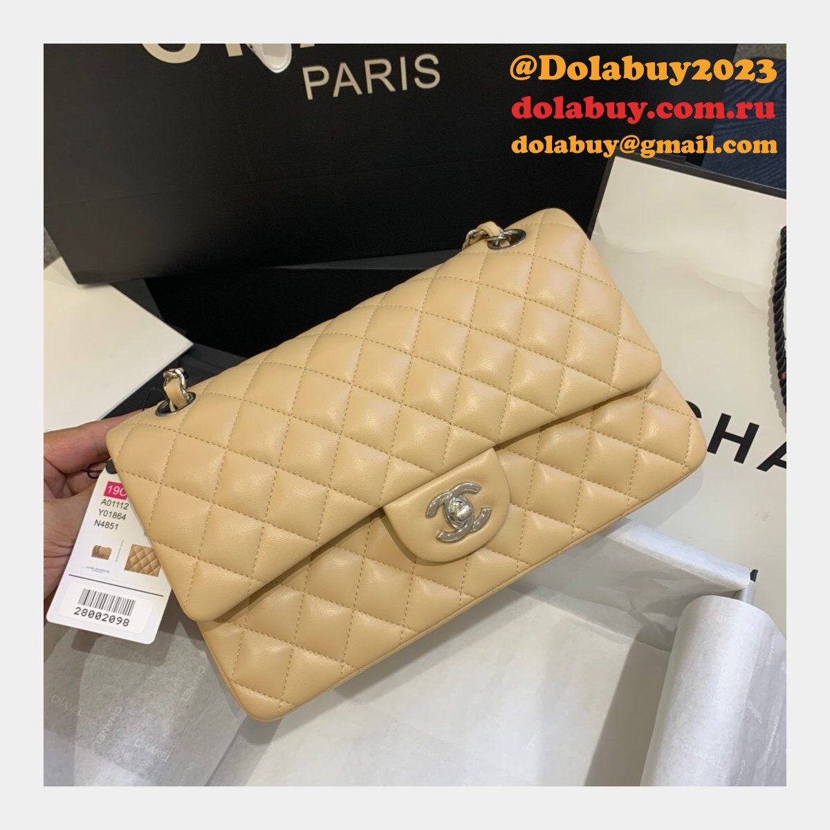 High Quality Replica Lambskin CF1112 Bags 25CM For Sale