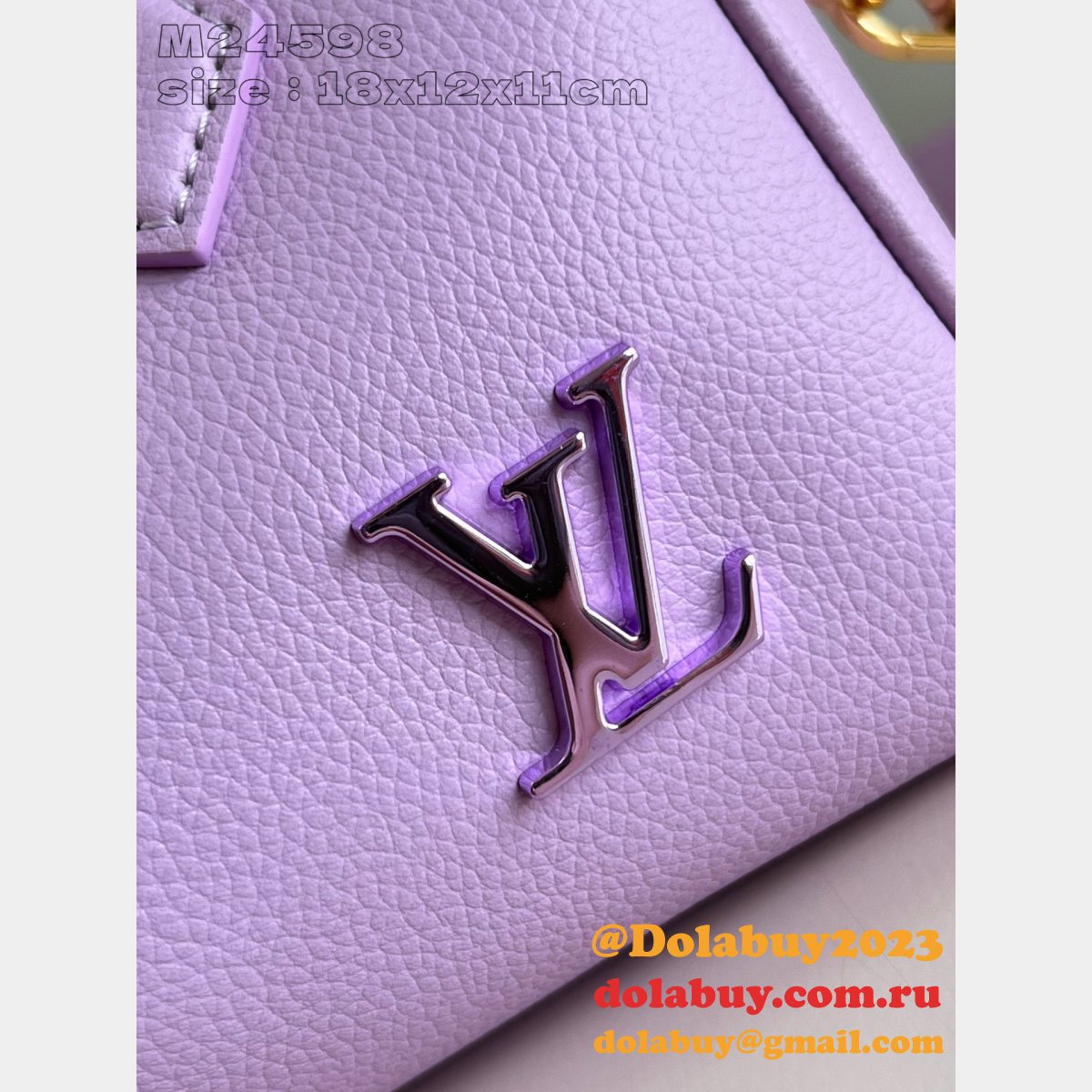 Shop Top M24598 Louis Vuitton Speedy Cheap Purple Replica Bag