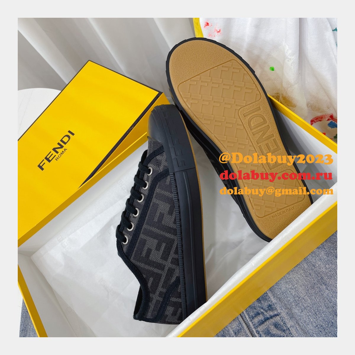 1:1 fake domino F**di shoes website to get replica sneakers