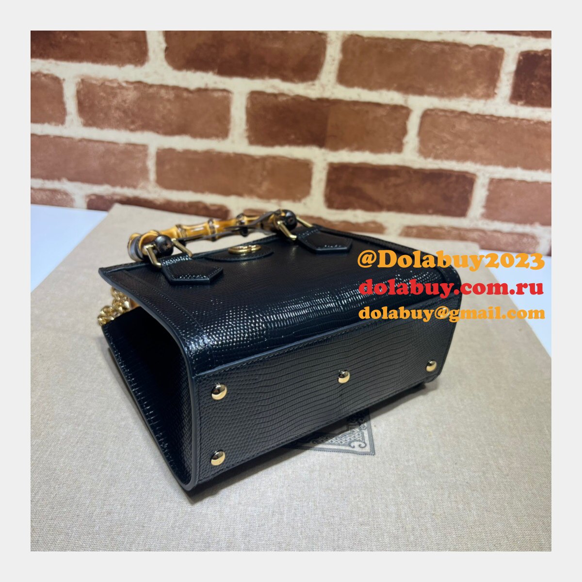aaa quality replica G*u*i diana lizard 675800 bag