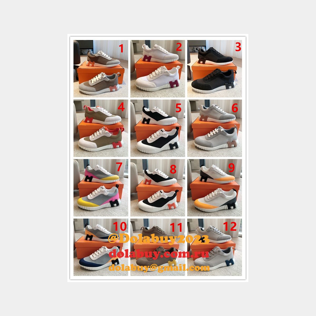 Wholesale HERMES MEN BOUNCING SNEAKER