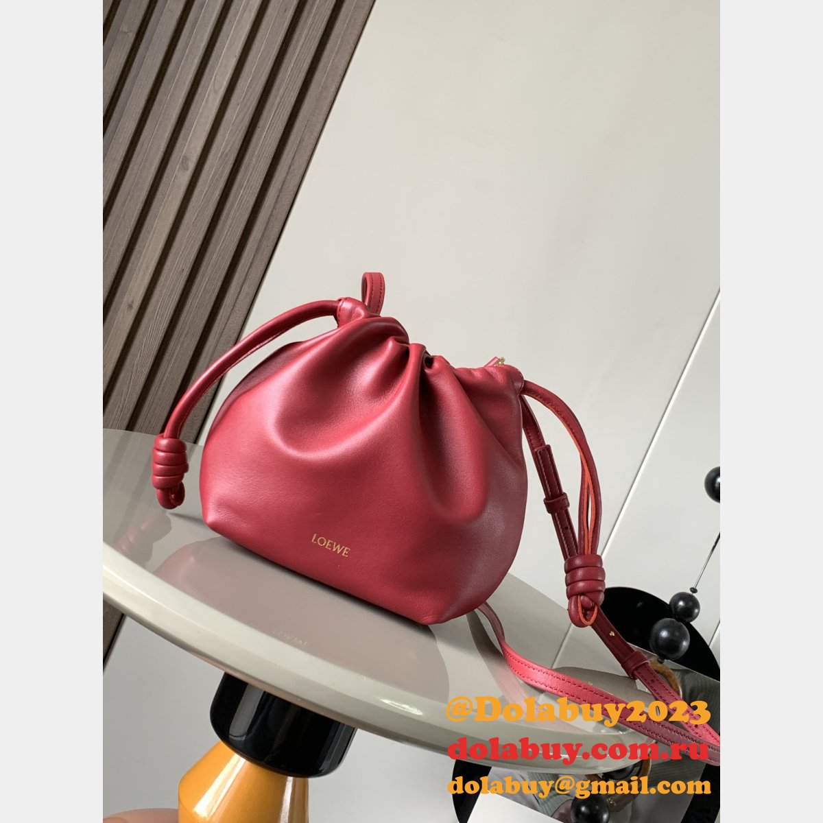 Replica Loewe MINI/Medium Flamenco Purse In Mellow Nappa Lambskin