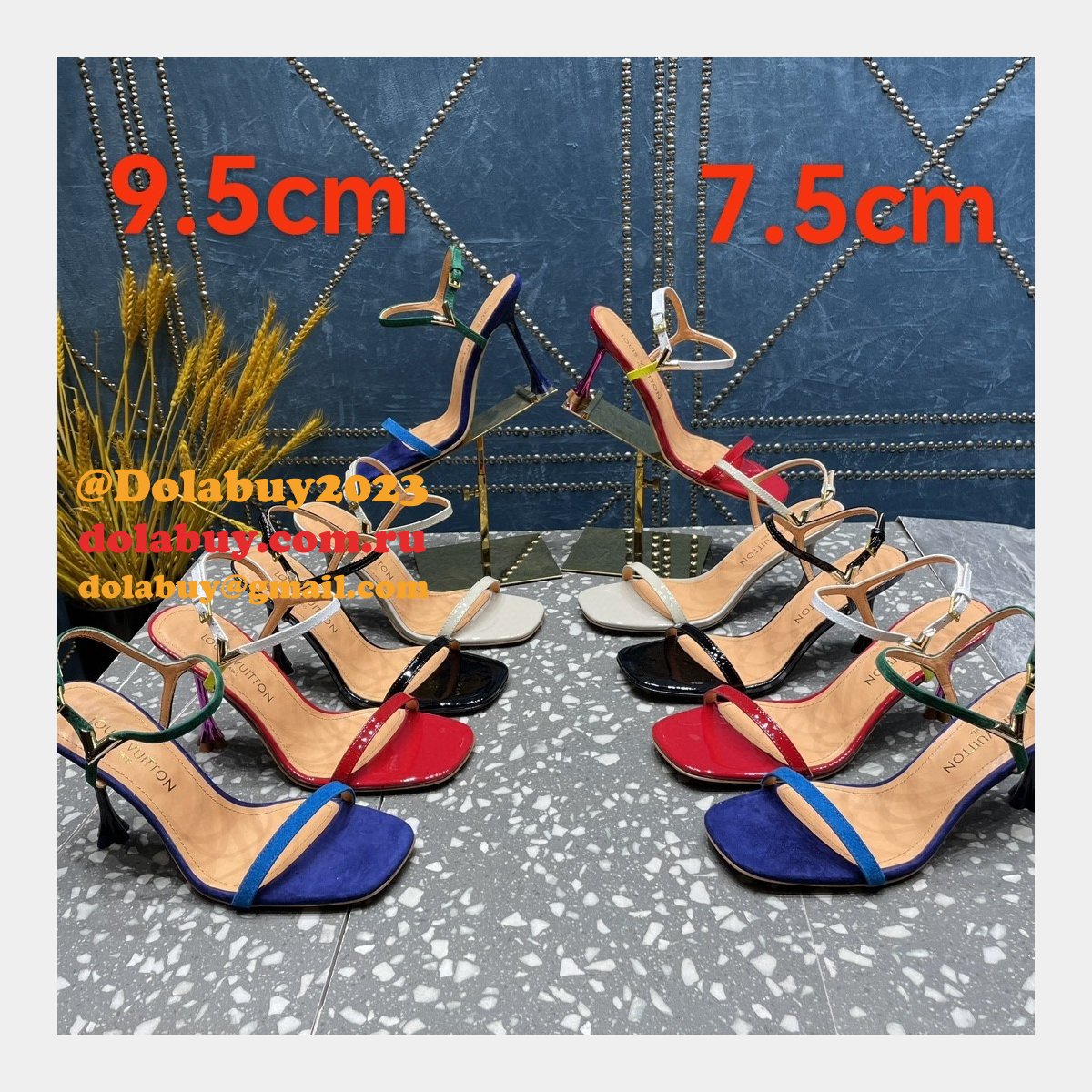 Blossom Sandal Louis Vuitton Replicas Heel:7.5cm/9.5cm Shoes