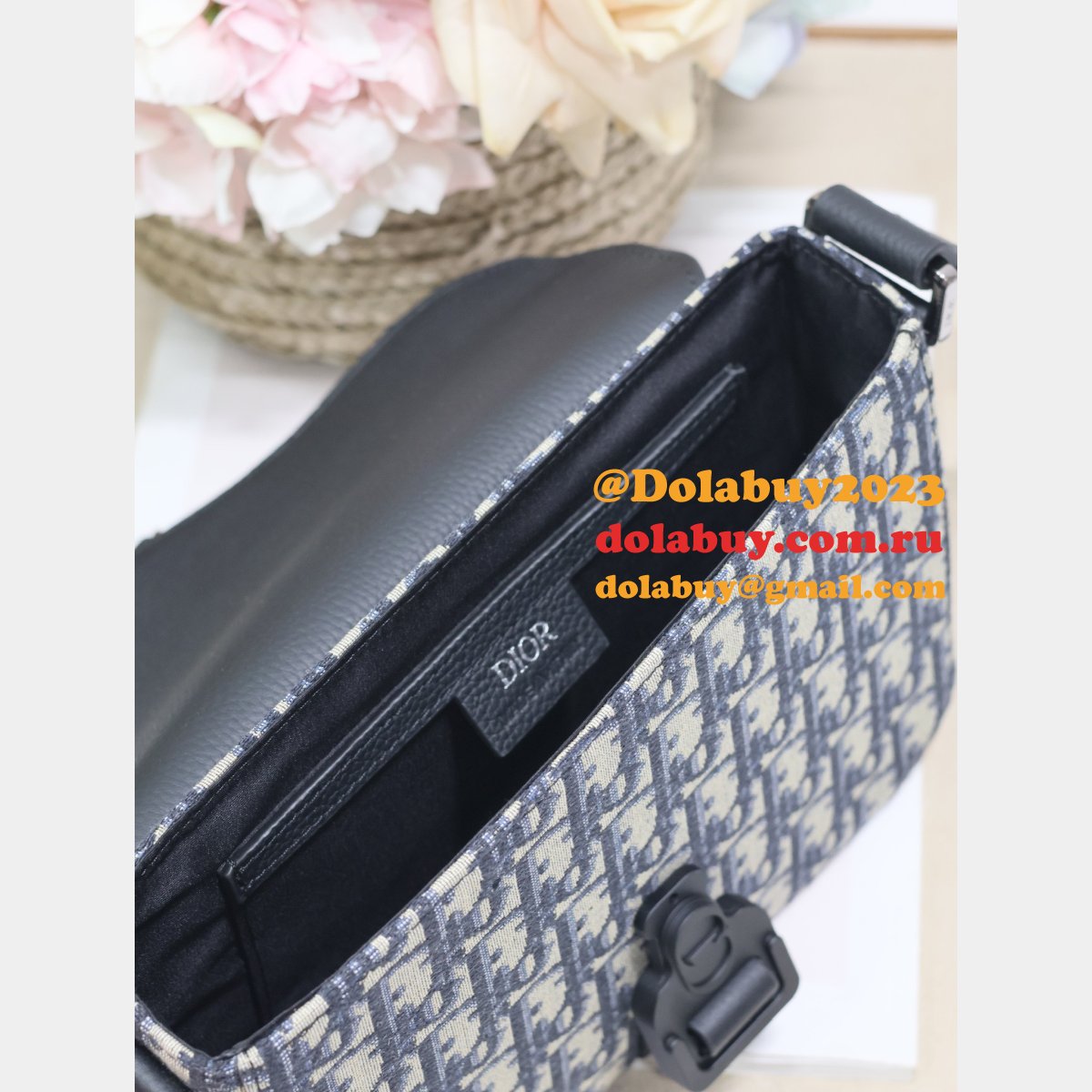 Highest Quality 049 Replica Christian Dior Mens Messenger Bag