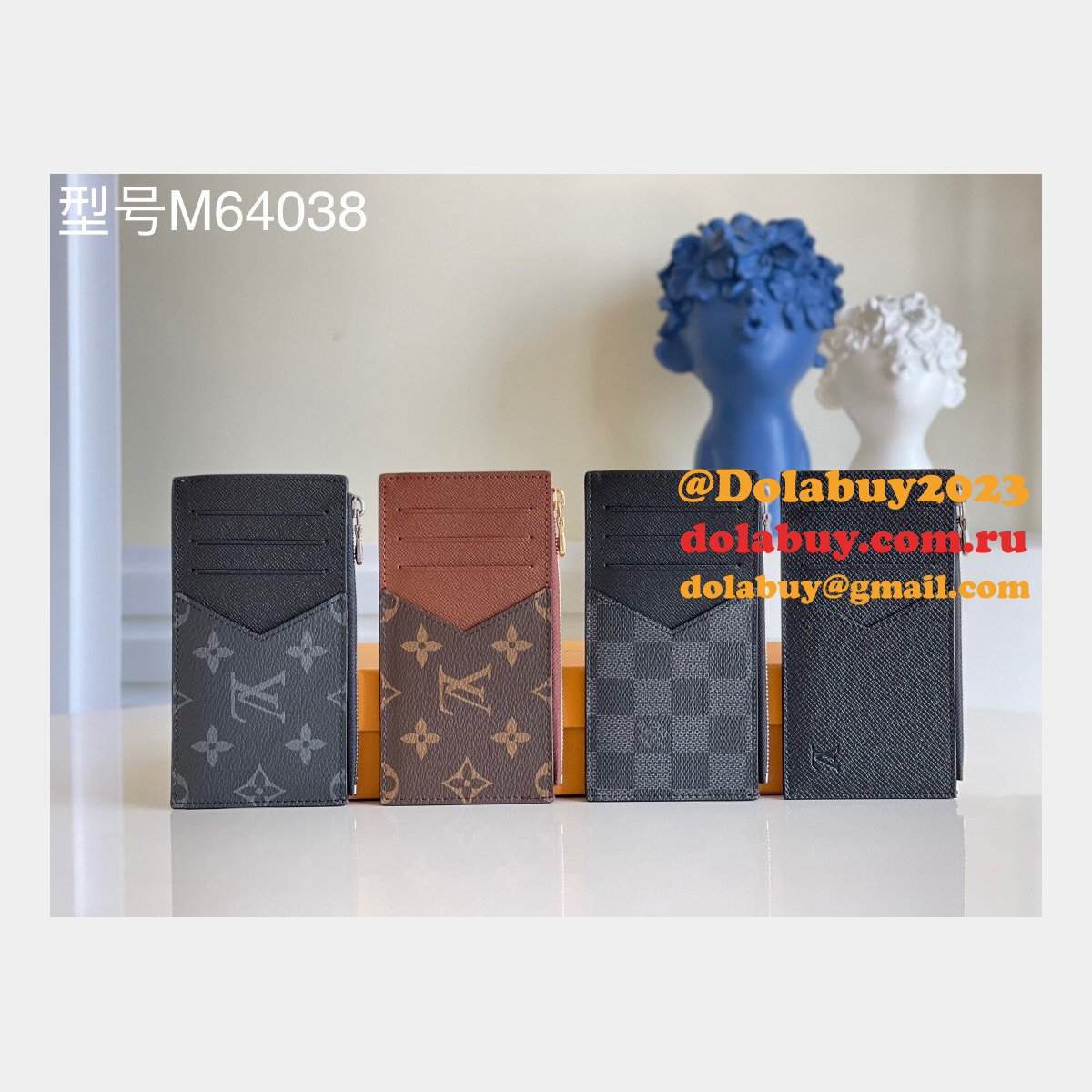 China Replica Louis Vuitton M64038 Coin Card Holder Damier Graphite Canvas