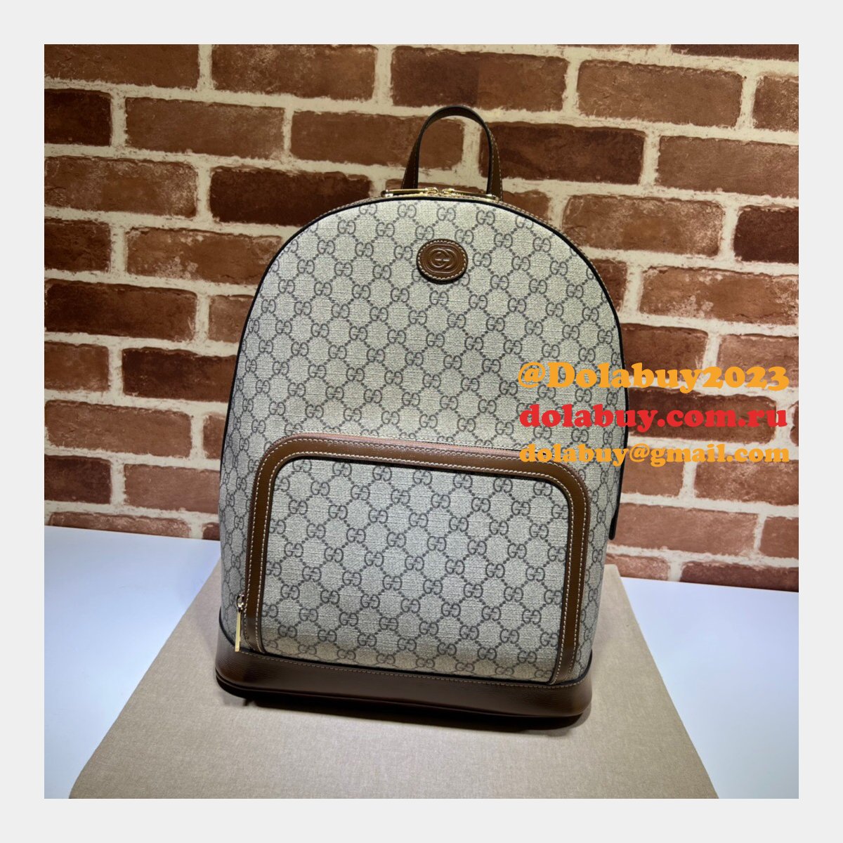 Seller Gucci Dolabuy Fake Backpack 704017 Interlocking G Ebony Supreme