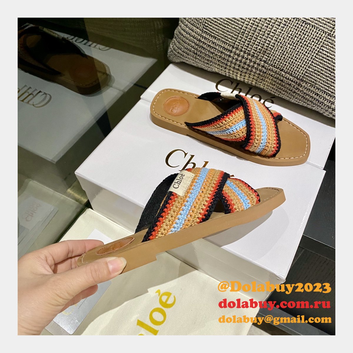 1:1 Mirror Image Replica Chloe Roman Sandals Shoes