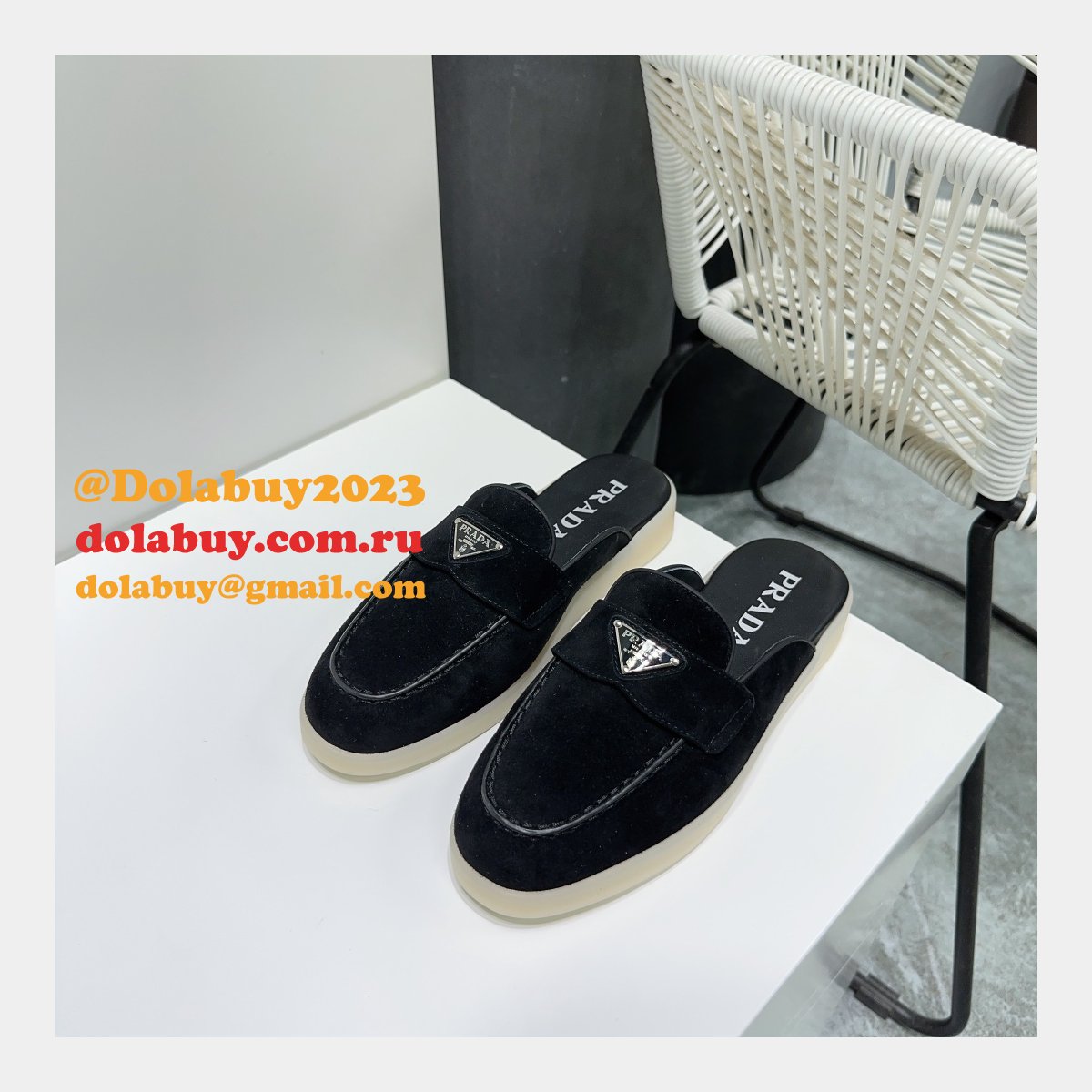 Wholesale Replica Prada 1:1 Designer Saint-Tropez Loafers Shoes