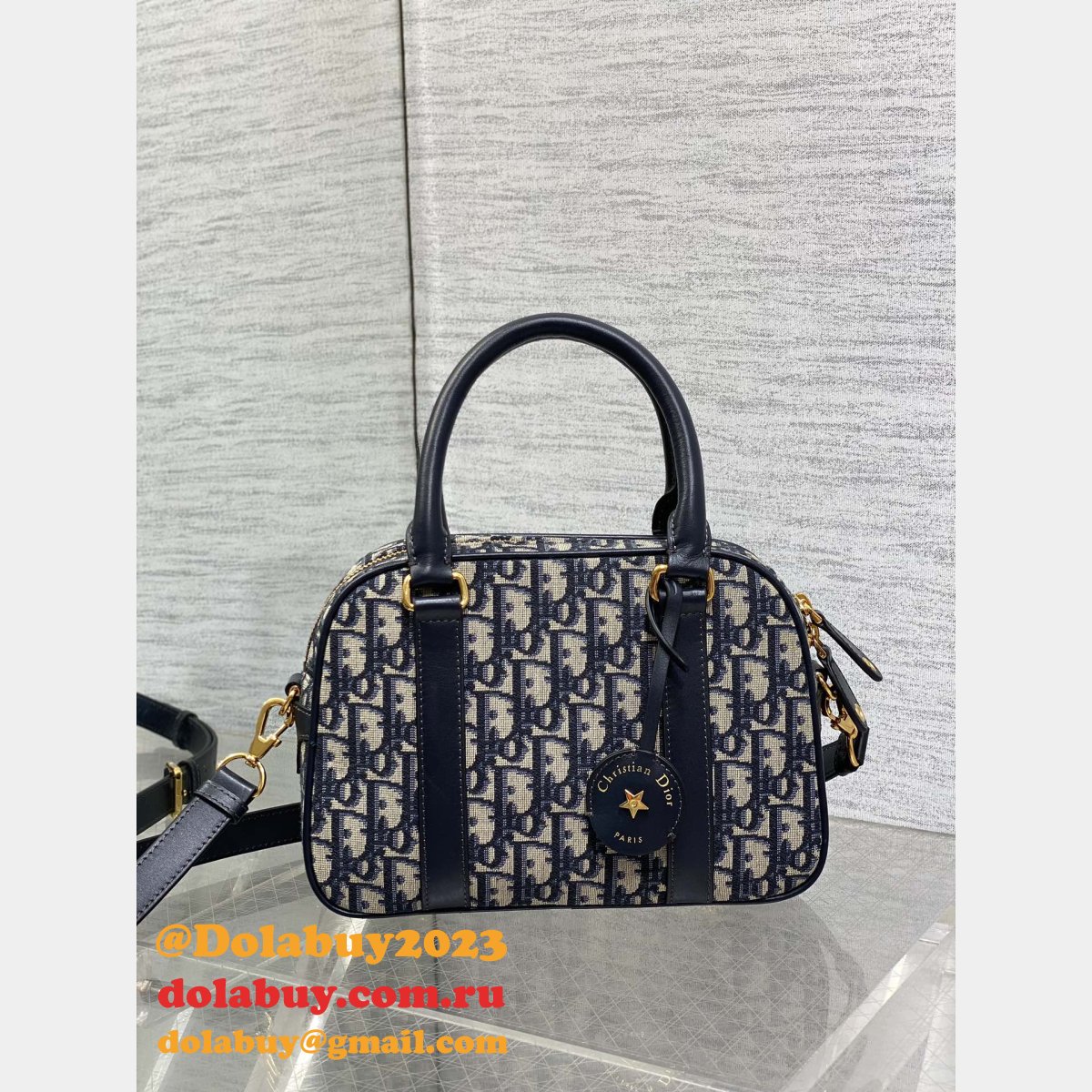 Top Quality Dior D-VIbe Bowling Bag Medium/Large