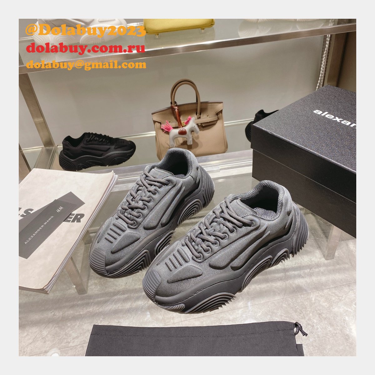 AAAA+ Replica Alexander Wang Vortex Height Increasing Sneakers